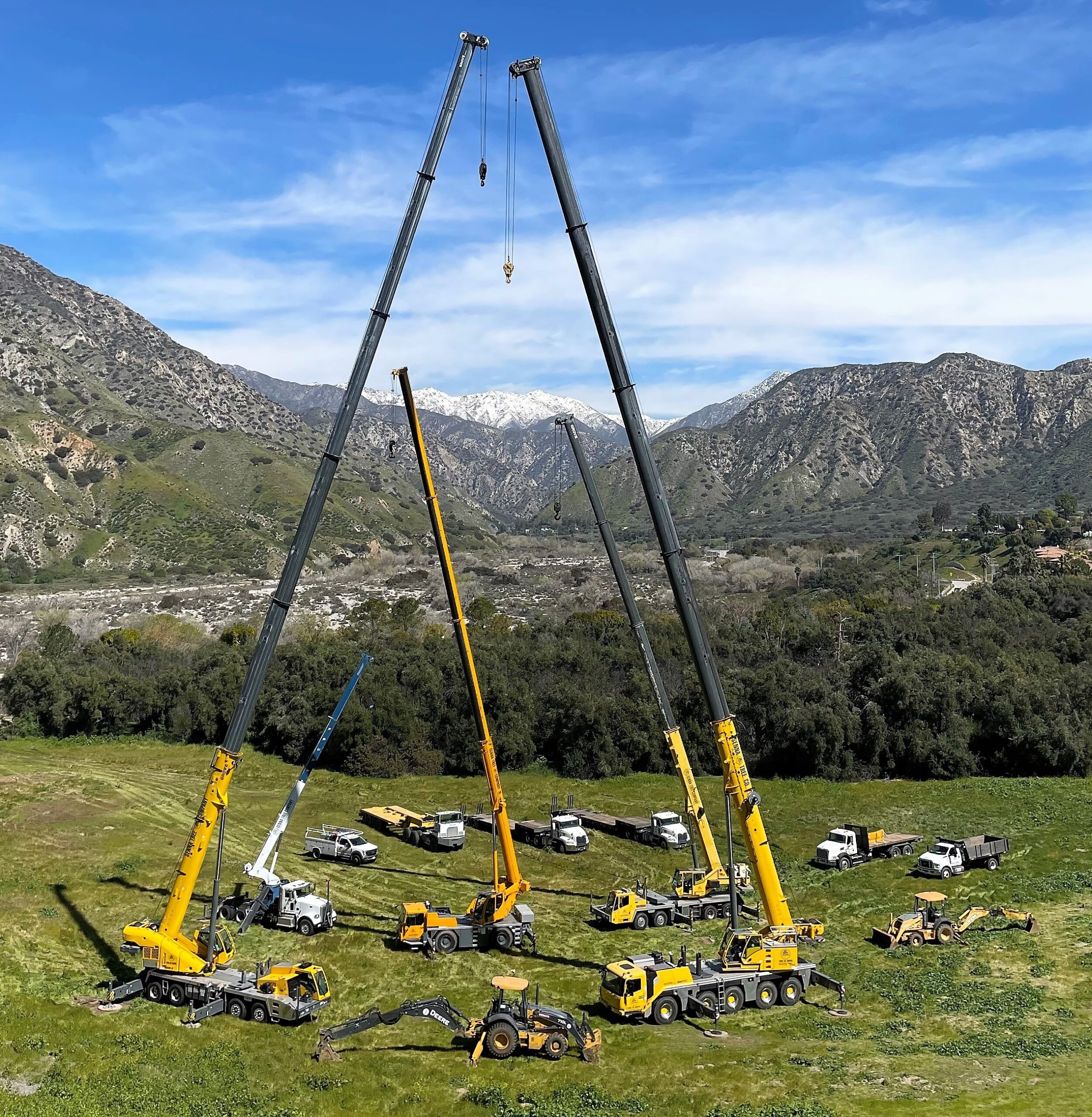 Crane and Equipment rental to move trees in the greater los angeles area