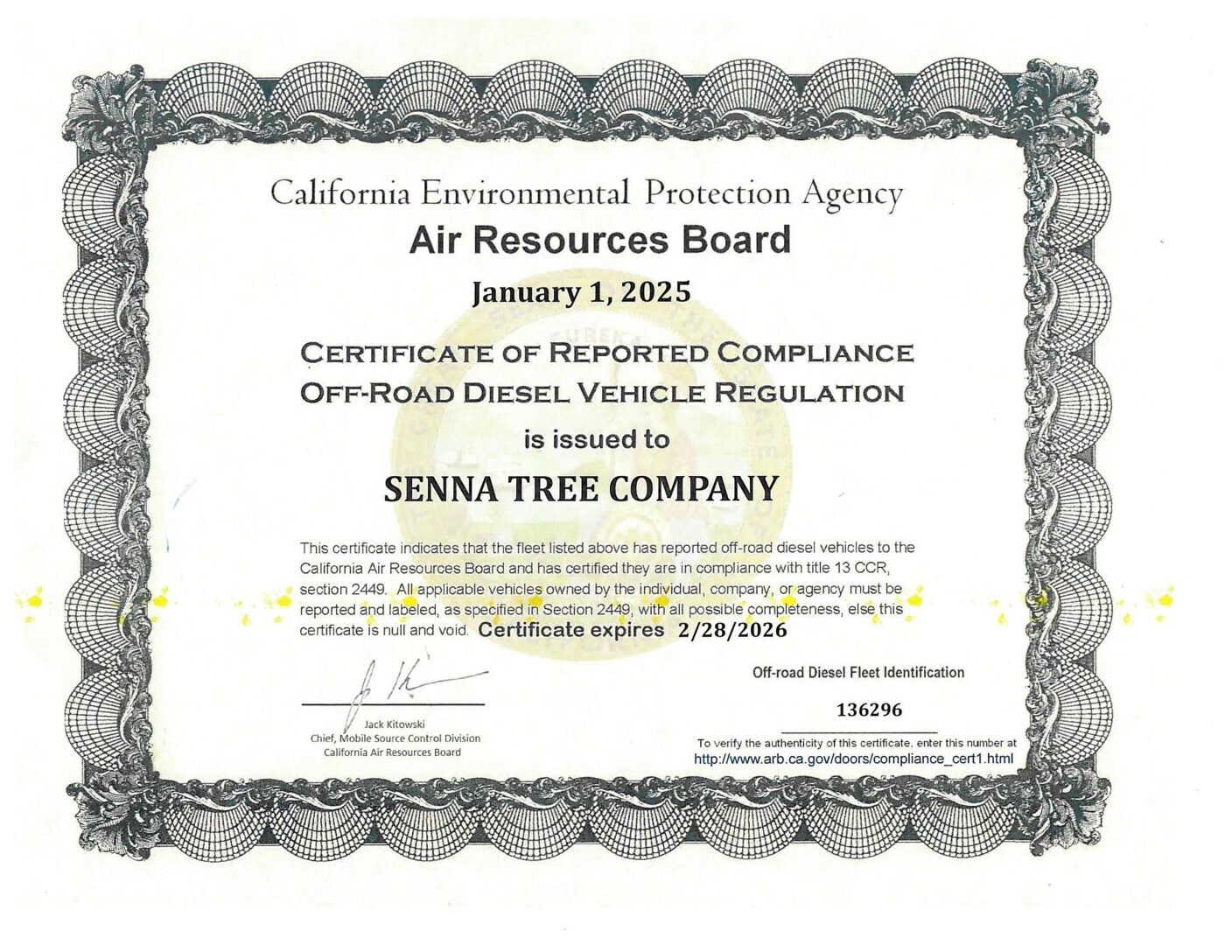 2025 Air resource board cert